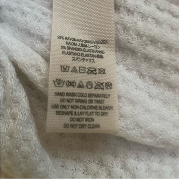 Free People NWT Drippy Thermal White Cowl Neck Tunic - Picture 9 of 10